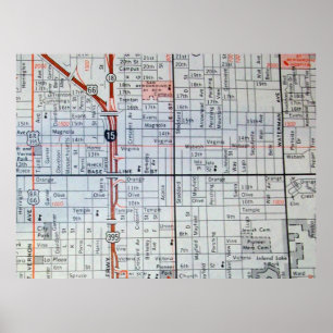 San Bernardino, CA Map Poster