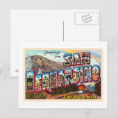 San Bernardino California CA Large Letter Postcard Briefkaart (Voorkant / Achterkant)