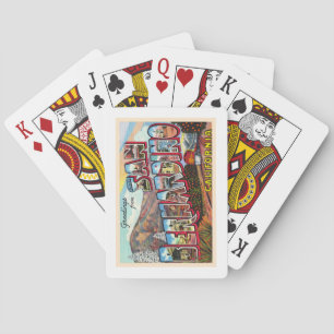 San Bernardino Californië CA Large Letter Briefkaa Pokerkaarten