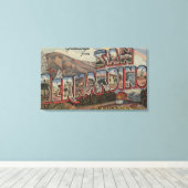 San Bernardino, Californië - grote lettertjes Canvas Afdruk (Insitu (Houten vloer))