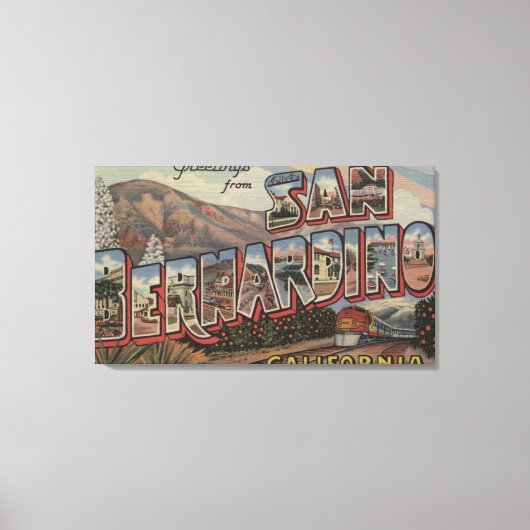 San Bernardino, Californië - grote lettertjes Canvas Afdruk (Voorkant)