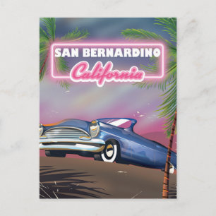 San Bernardino Californië retro USA-reisposter Briefkaart