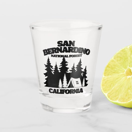 San Bernardino Nationaal bos Shot Glas (Voorkant)