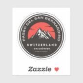 San Bernardino Pass in moto zwitserse apls Sticker (Vel)
