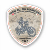 San Bernardino Pass in moto zwitserse apls Sticker (Voorkant)