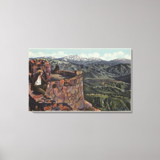 San Bernardino, Rim O' The World Hwy Canvas Afdruk (Voorkant)
