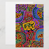 San Blas Eiland Mola Collage Briefpapier (Voorkant / Achterkant)