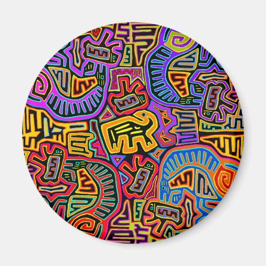 San Blas Eiland Mola Collage Magneet (Voorkant)