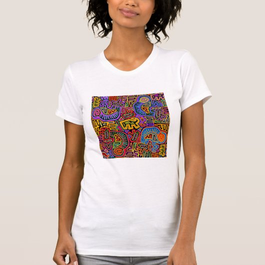 San Blas Eiland Mola Collage T-shirt (Voorkant)
