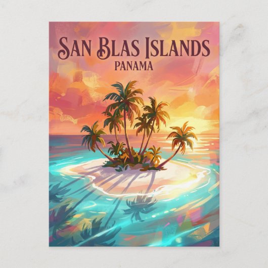 San Blas-eilanden Panama Briefkaart (Voorkant)
