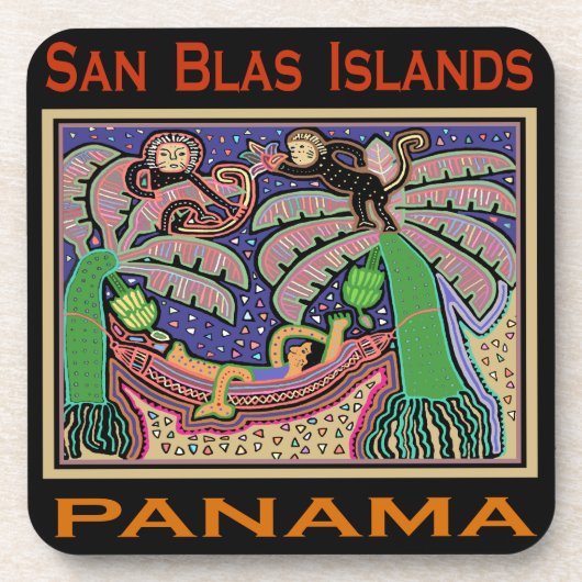 San Blas-eilanden Panama Mola Bier Onderzetter (Voorkant)