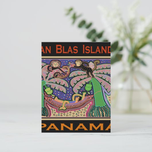 San Blas-eilanden Panama Mola Briefkaart (Staand voorkant)