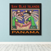 San Blas-eilanden Panama Mola Canvas Afdruk (Insitu (Houten vloer))