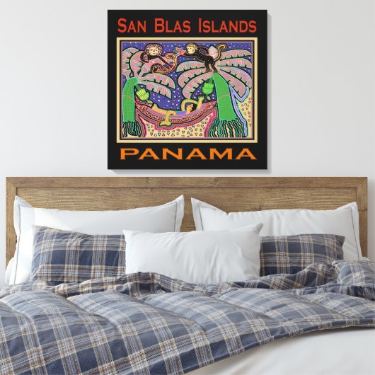San Blas-eilanden Panama Mola Canvas Afdruk (Insitu (Slaapkamer))
