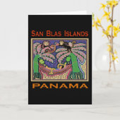 San Blas-eilanden Panama Mola Kaart (Gele Bloem)