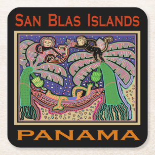 San Blas-eilanden Panama Mola Kartonnen Onderzetters