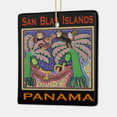 San Blas-eilanden Panama Mola Keramisch Ornament (Links)