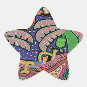 San Blas-eilanden Panama Mola Ster Sticker