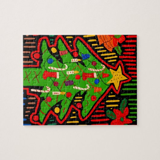 San Blas Island - kerstboom Mola Legpuzzel (Horizontaal)