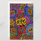 San Blas Island Mola Collage Briefpapier (Voorkant / Achterkant)