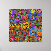 San Blas Island Mola Collage Canvas Afdruk (Voorkant)