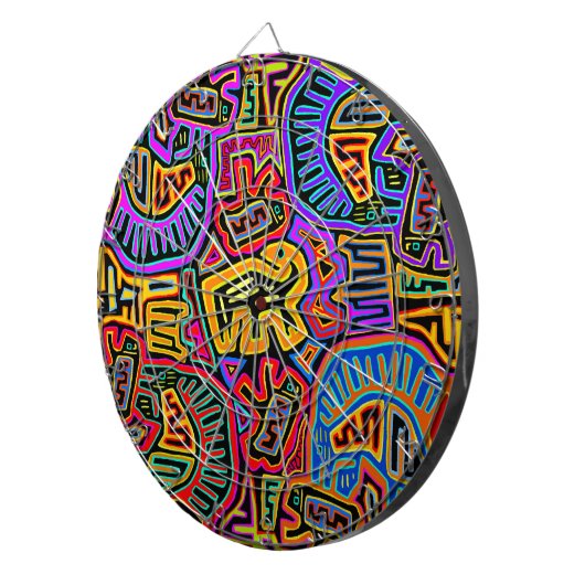 San Blas Island Mola Collage Dartbord (Voorkant Rechts)