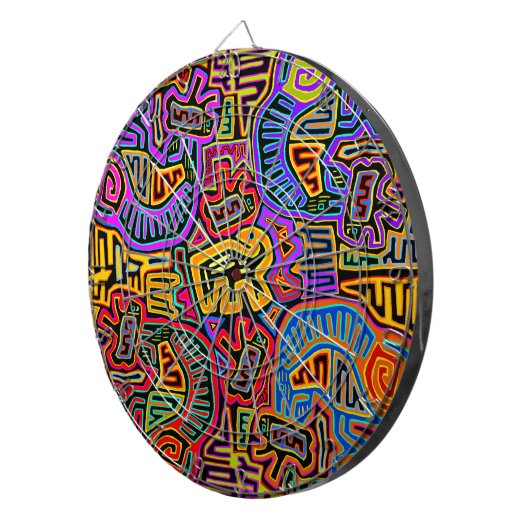 San Blas Island Mola Collage Dartbord (Voorkant Rechts)