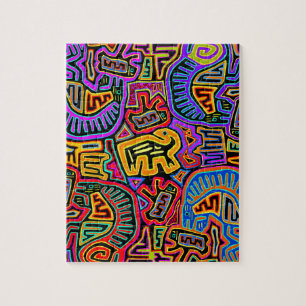 San Blas Island Mola Collage Legpuzzel