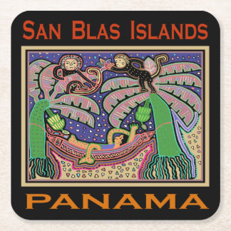 San Blas Islands Panama Mola Kartonnen Onderzetters