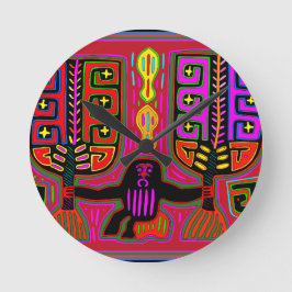 San Blas Kuna-man met waaier Ronde Klok