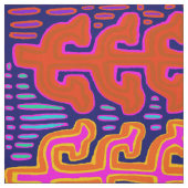 San Blas Mola Boomontwerp Kleurig Stof (Swatch)