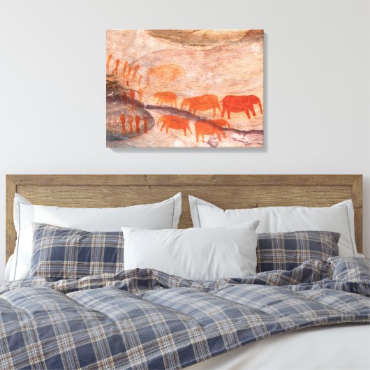 San, Bushman Rock Art, Cederberg Wilderness Canvas Afdruk (Insitu (Slaapkamer))