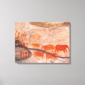 San, Bushman Rock Art, Cederberg Wilderness Canvas Afdruk (Voorkant)