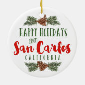 San Carlos California Ornament - Koffiewinkel (Achterkant)
