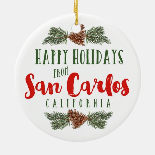 San Carlos California Ornament - Tivoli Building (Achterkant)