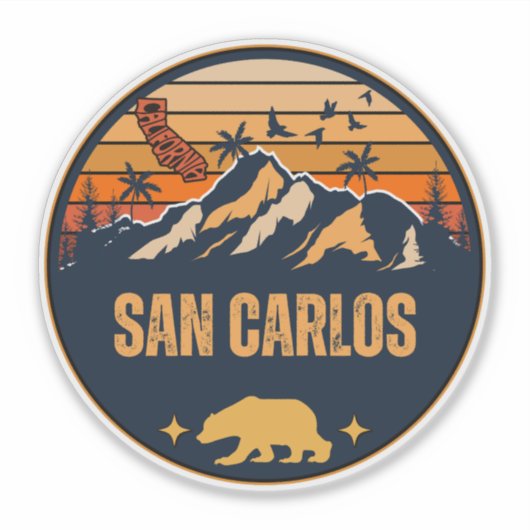 San Carlos, Californië Sticker (Voorkant)