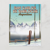 San Carlos de Bariloche Ski reisposter Briefkaart (Voorkant)