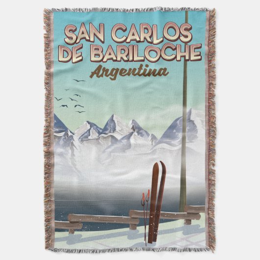 San Carlos de Bariloche Ski-reisposter Deken (Voorkant Verticaal)