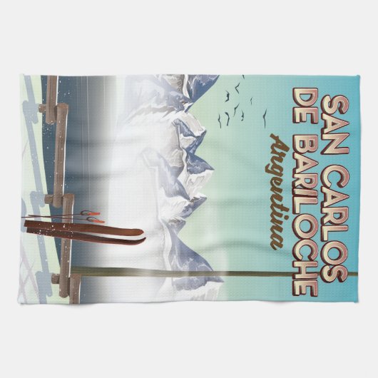 San Carlos de Bariloche Ski reisposter Theedoek (Horizontaal)