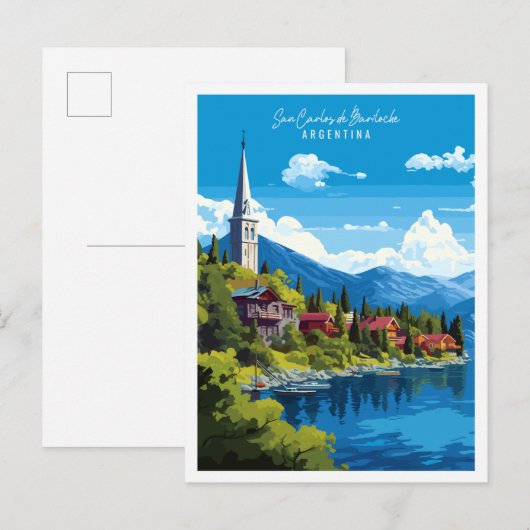 San Carlos de Bariloche vintage reizen Briefkaart (Voorkant / Achterkant)