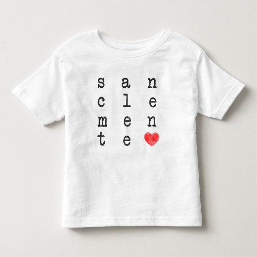 San Clemente <3 Toddler Shirt (Voorkant)