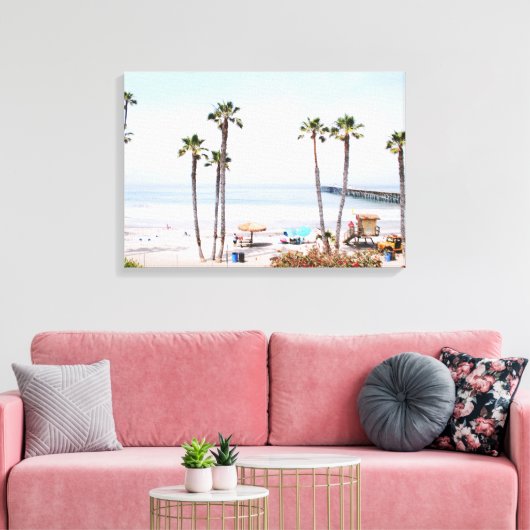 SAN CLEMENTE BEACH, CALIFORNIA, VS CANVAS AFDRUK (Insitu (Woonkamer))