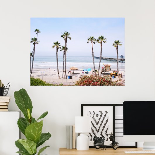 SAN CLEMENTE BEACH, CALIFORNIA, VS POSTER (Thuiskantoor)