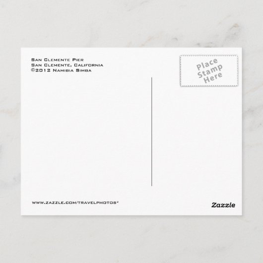San Clemente Briefkaart (Achterkant)