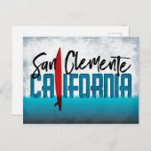 San Clemente Briefkaart California Surfboard (Voorkant / Achterkant)