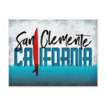 San Clemente Briefkaart California Surfboard