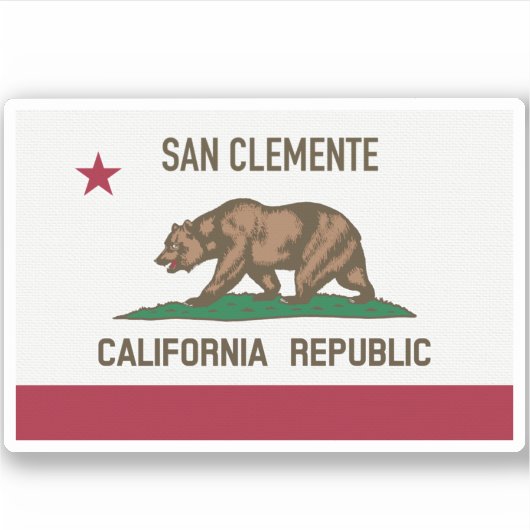 San Clemente CA Sticker (Voorkant)
