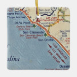 San Clemente CA Vintage Map Keramisch Ornament<br><div class="desc">San Clemente California Christmas ornament made from 1955 vintage map.</div>