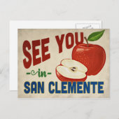 San Clemente California Apple - Vintage Travel Briefkaart (Voorkant / Achterkant)