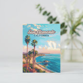 San Clemente California Beach Oranje County Kaart (Staand voorkant)
